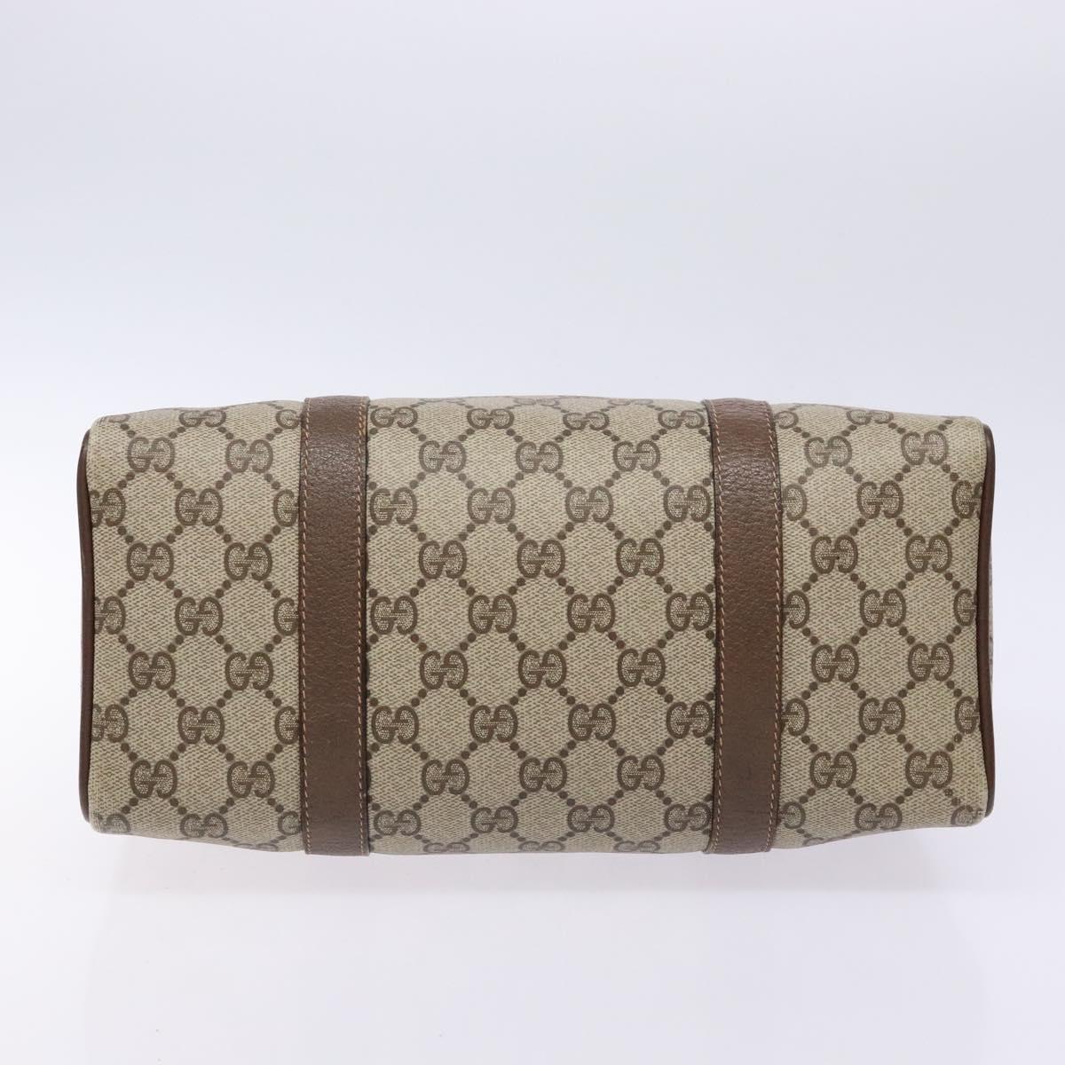 GUCCI GG Supreme Web Sherry Line Hand Bag PVC Beige Gold 40 02 006 Auth 139140