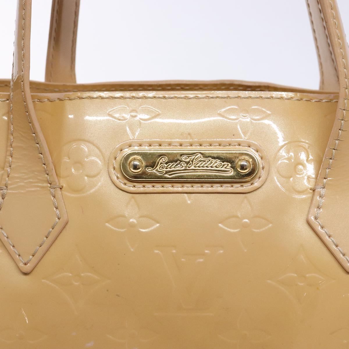 LOUIS VUITTON Vernis Wilshire PM Hand Bag Rose Flow Lantern M91642 Auth 139144