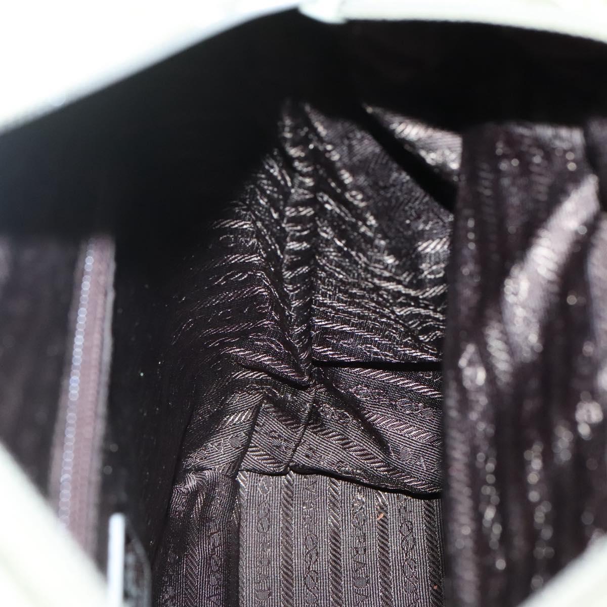 PRADA Hand Bag Nylon Beige Auth 139154