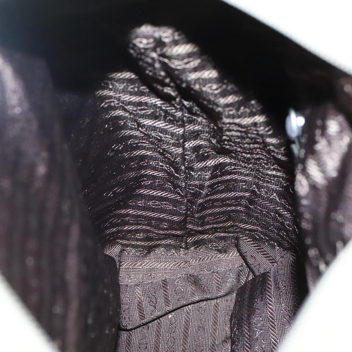 PRADA Hand Bag Nylon Beige Auth 139154