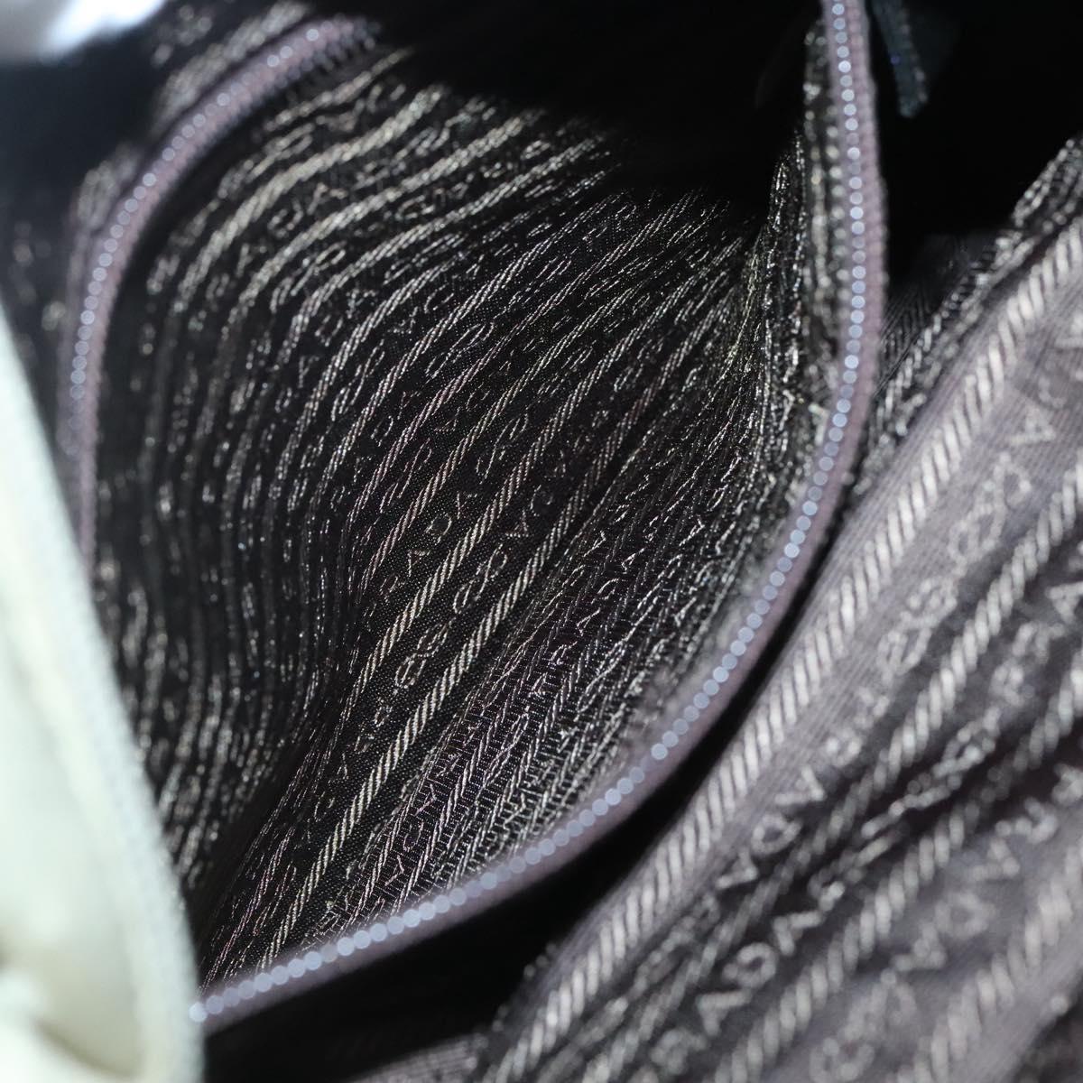 PRADA Hand Bag Nylon Beige Auth 139154