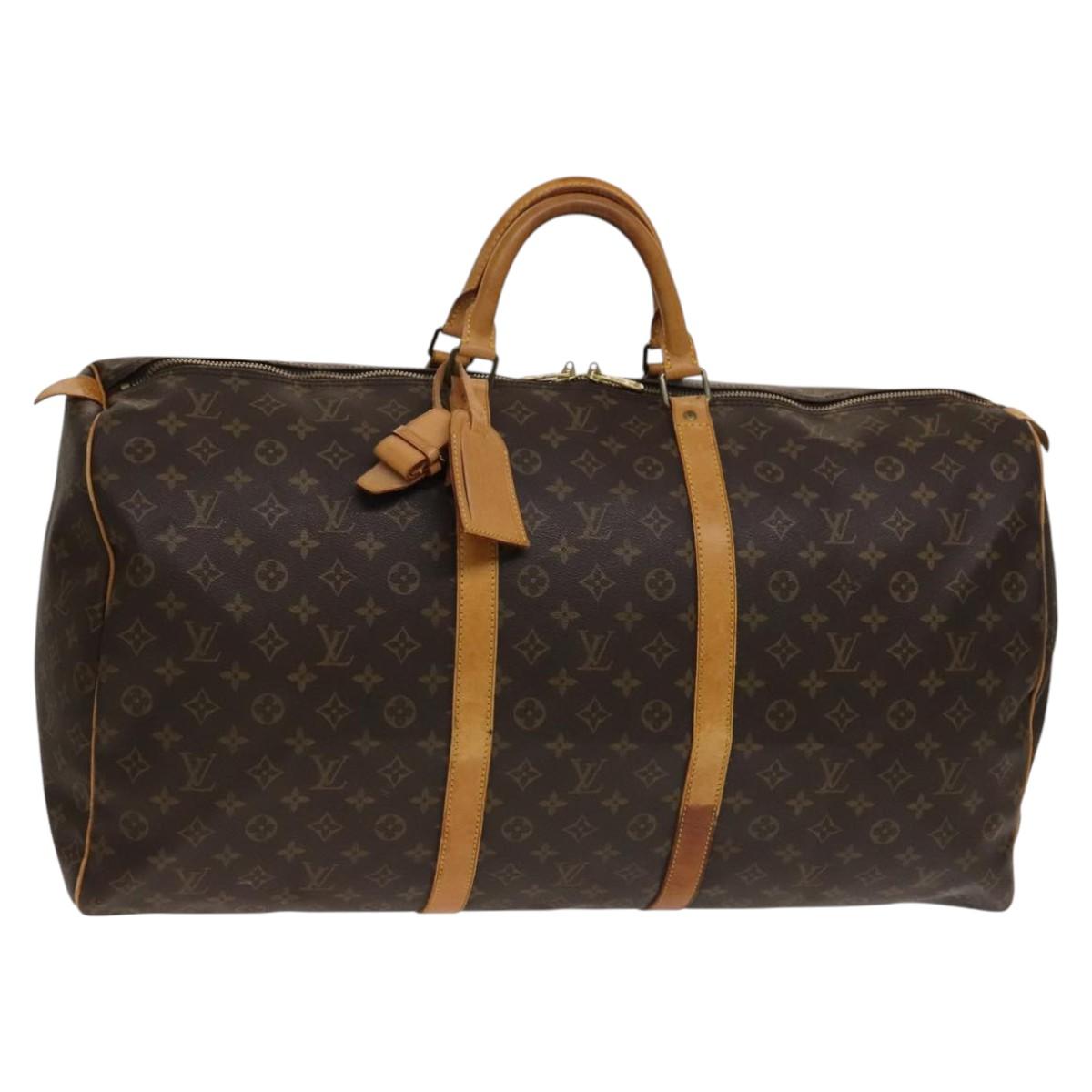 LOUIS VUITTON Monogram Keepall 60 Boston Bag M41422 LV Auth 139174
