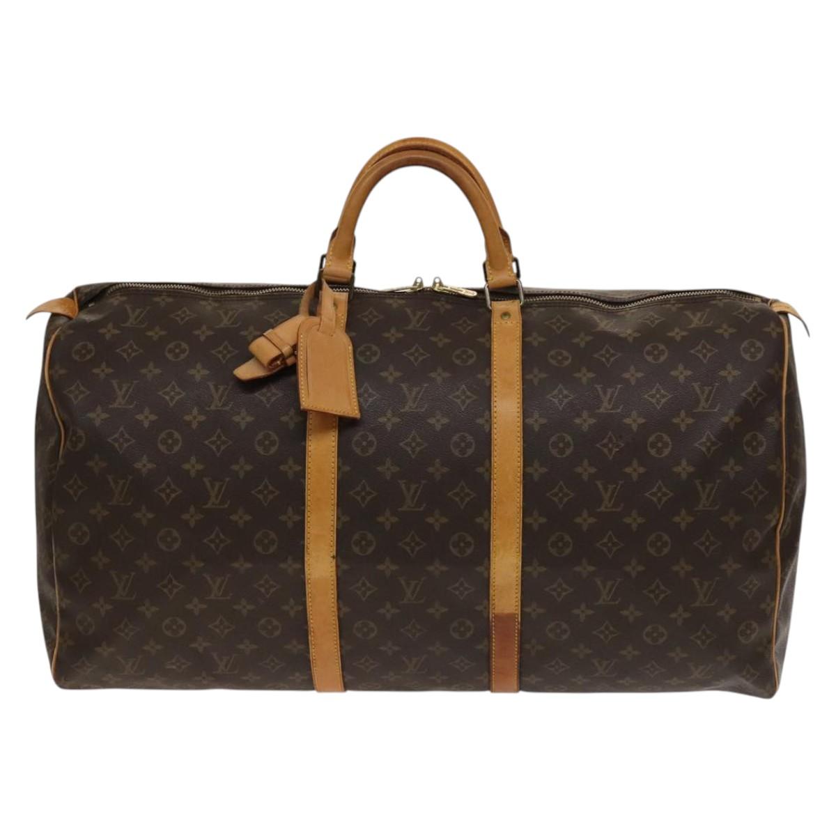 LOUIS VUITTON Monogram Keepall 60 Boston Bag M41422 LV Auth 139174