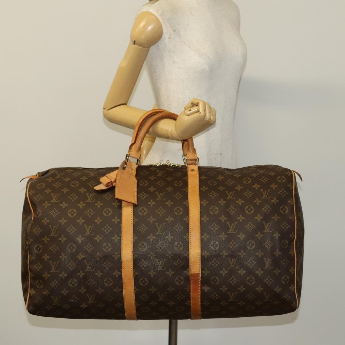 LOUIS VUITTON Monogram Keepall 60 Boston Bag M41422 LV Auth 139174