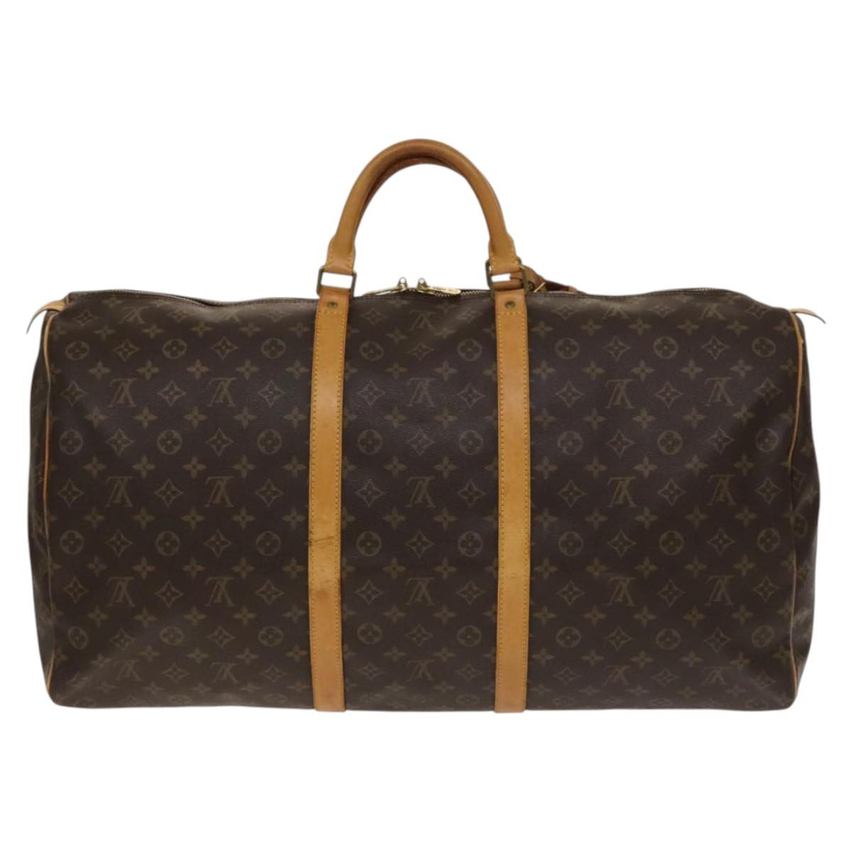 LOUIS VUITTON Monogram Keepall 60 Boston Bag M41422 LV Auth 139174