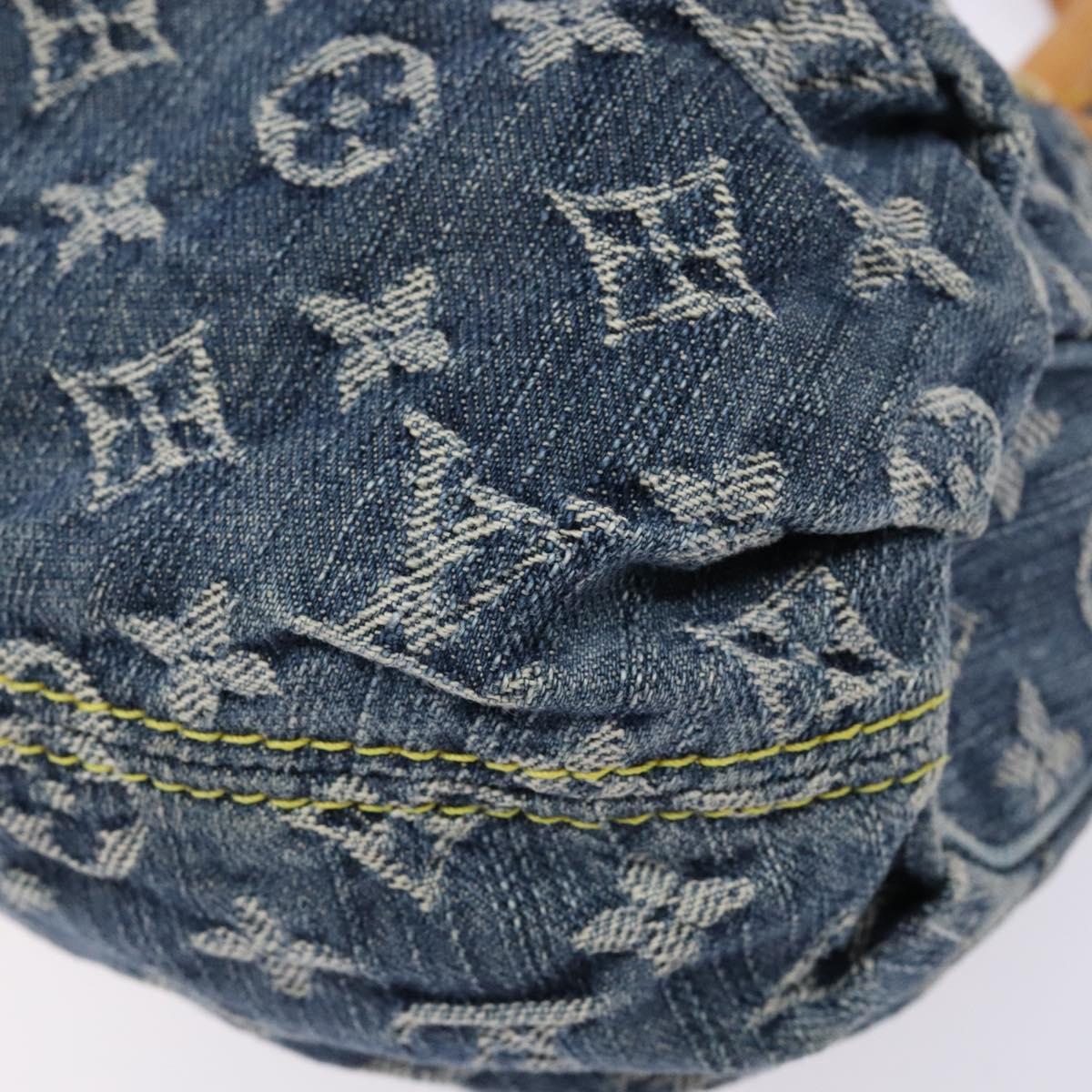 LOUIS VUITTON Monogram Denim Preity Hand Bag Blue M95020 LV Auth 139198V