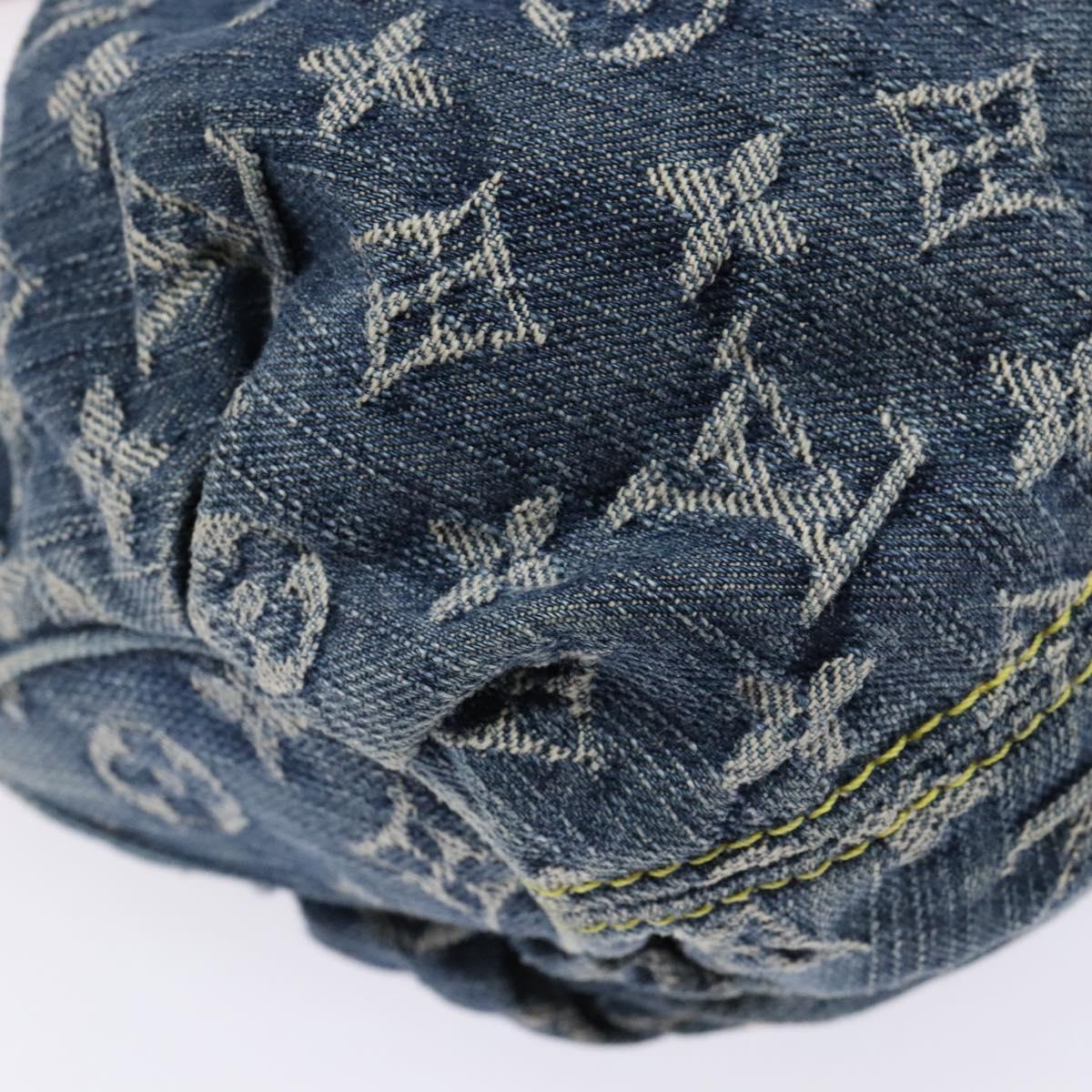 LOUIS VUITTON Monogram Denim Preity Hand Bag Blue M95020 LV Auth 139198V