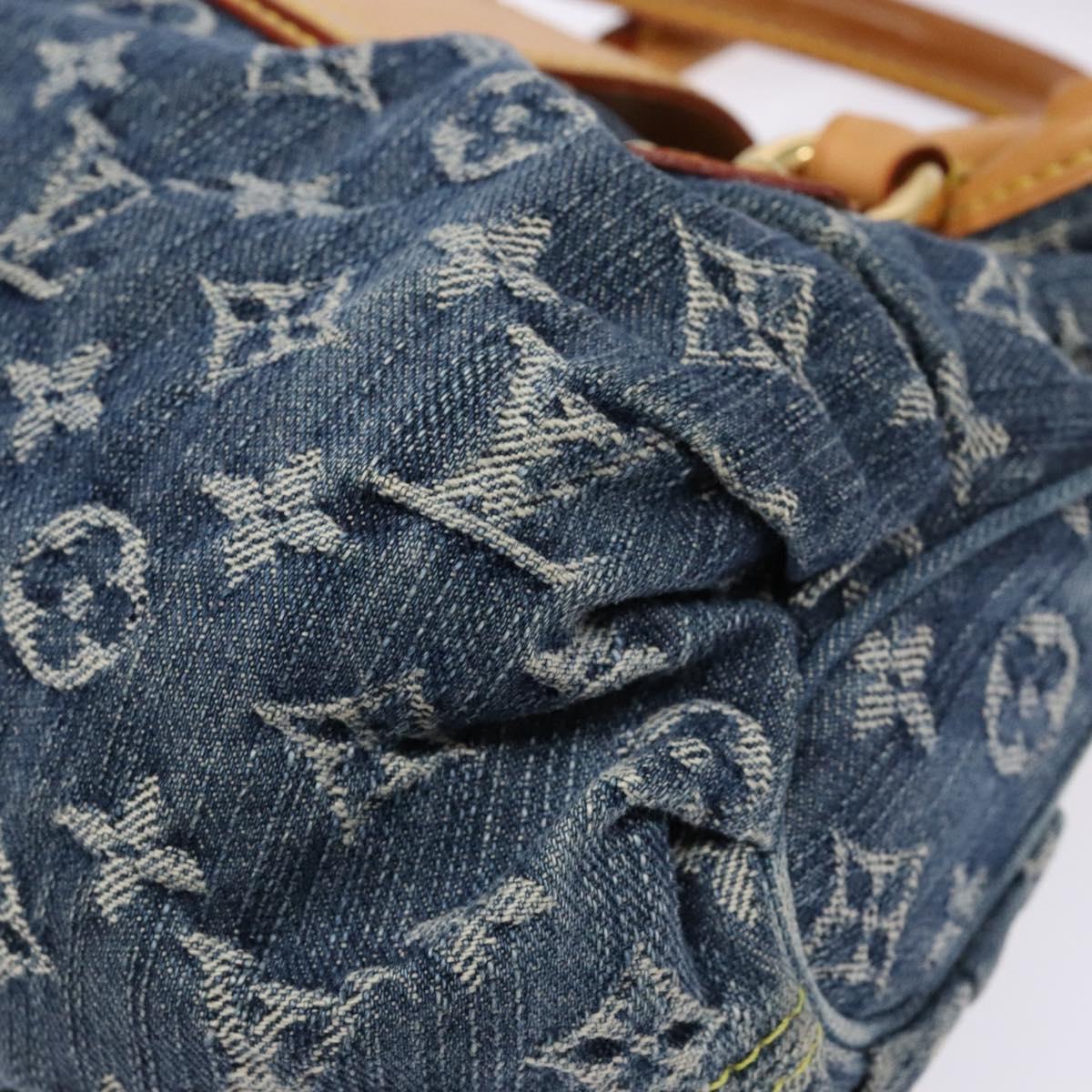 LOUIS VUITTON Monogram Denim Preity Hand Bag Blue M95020 LV Auth 139198V