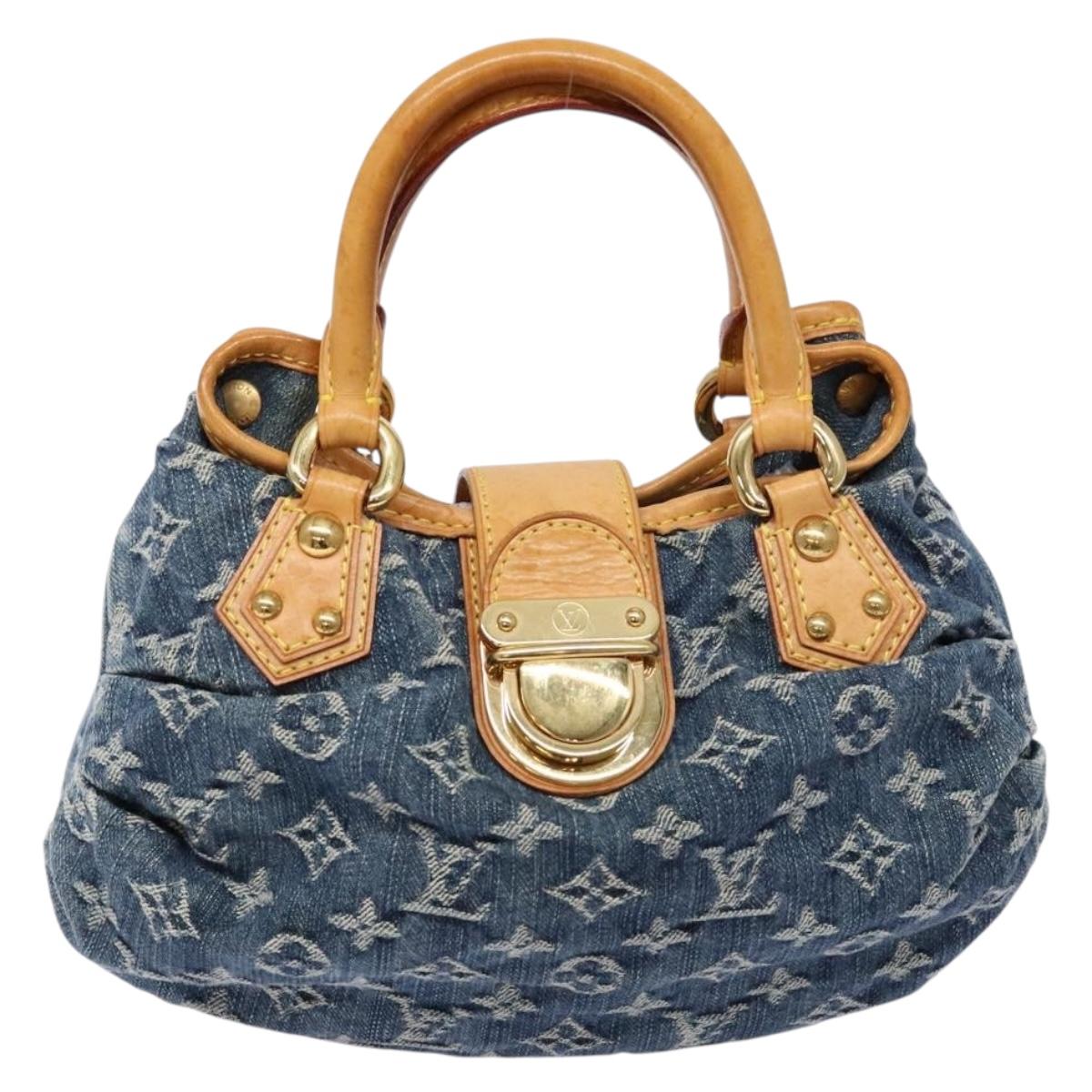 LOUIS VUITTON Monogram Denim Preity Hand Bag Blue M95020 LV Auth 139198V