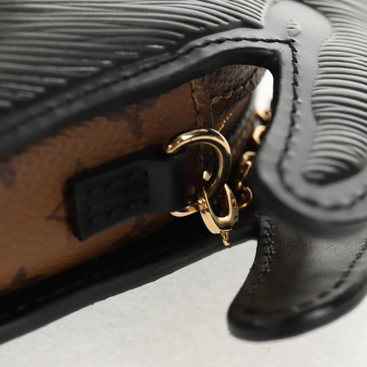 LOUIS VUITTON Monogram Reverse Dog Face Pochette Bag Gray M53171 LV Auth 139199M