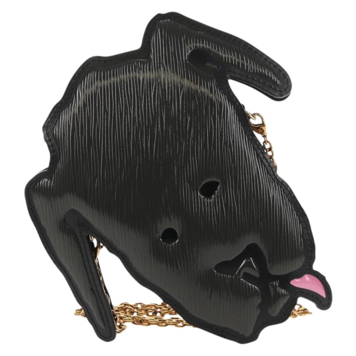 LOUIS VUITTON Monogram Reverse Dog Face Pochette Bag Gray M53171 LV Auth 139199M