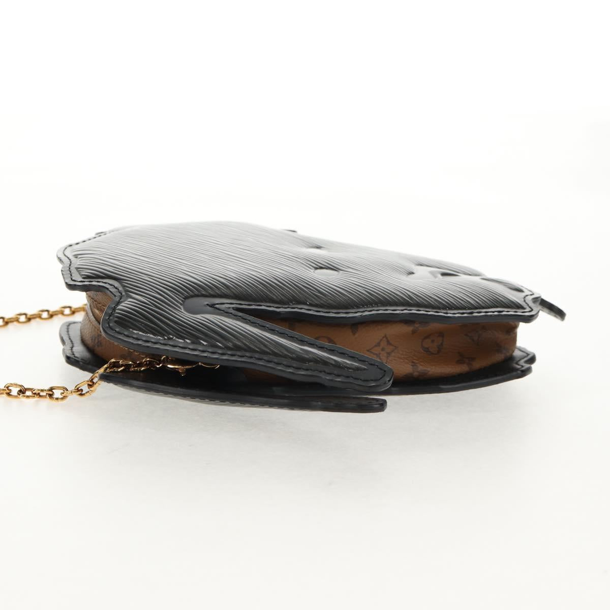 LOUIS VUITTON Monogram Reverse Dog Face Pochette Bag Gray M53171 LV Auth 139199M