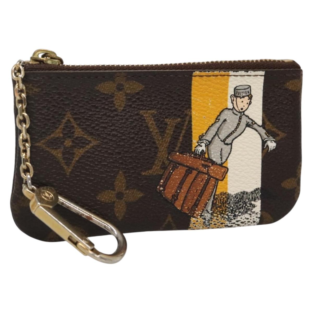 LOUIS VUITTON Monogram Groom Pochette Cles Coin Purse Jaune M60033 Auth 139206