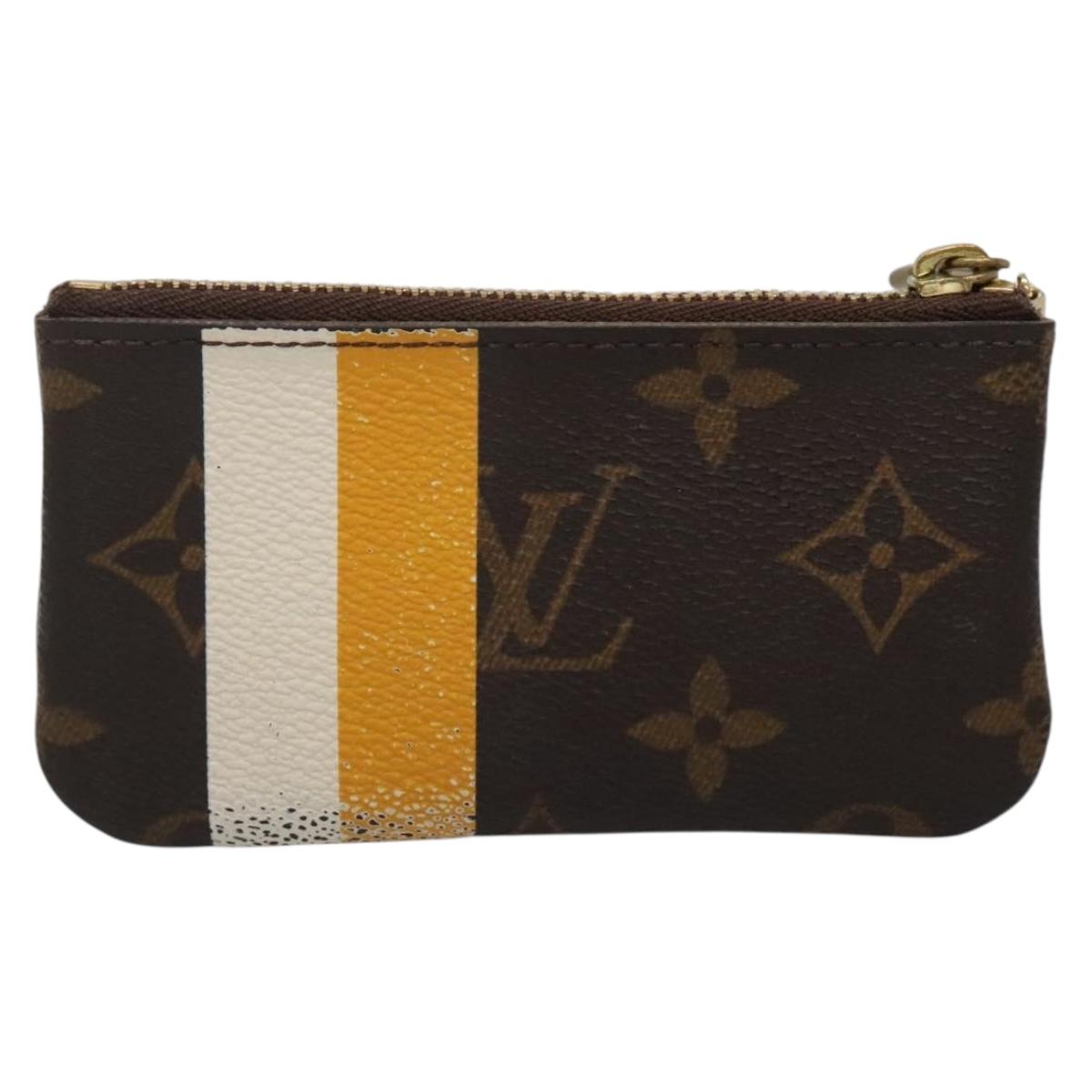 LOUIS VUITTON Monogram Groom Pochette Cles Coin Purse Jaune M60033 Auth 139206