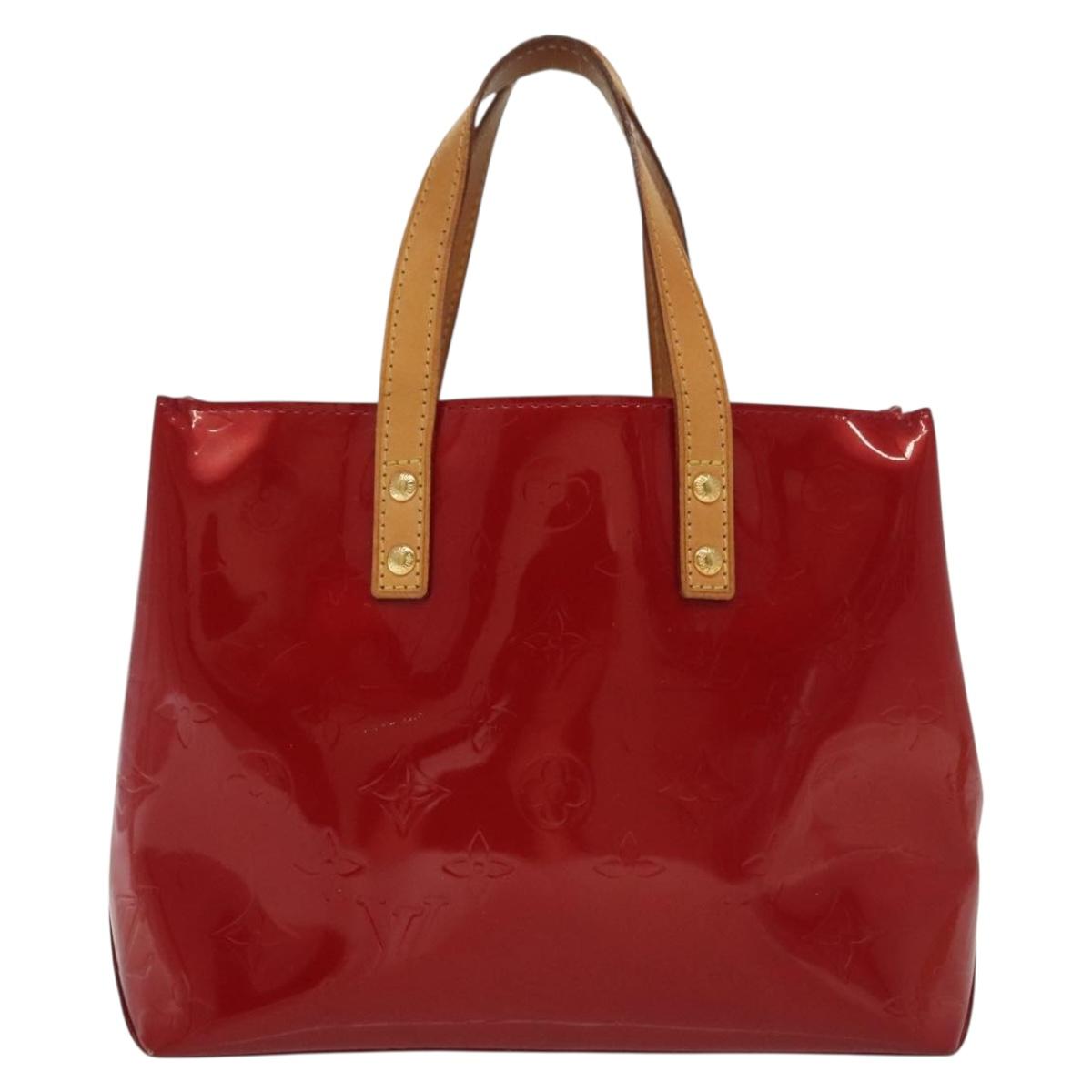 LOUIS VUITTON Monogram Vernis Reade PM Hand Bag Pomme D'amour M91990 Auth 139246