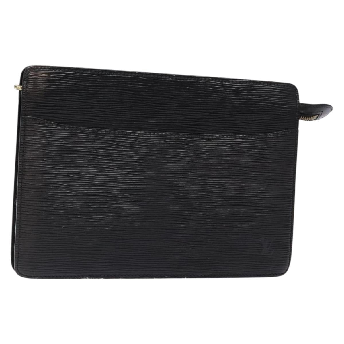 LOUIS VUITTON Epi Pochette Homme Clutch Bag Black Noir M52522 LV Auth 139251