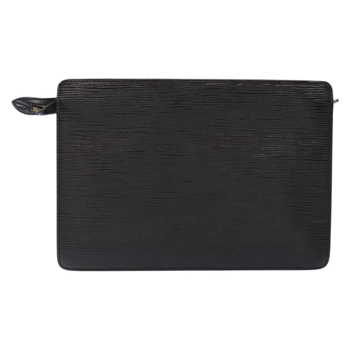 LOUIS VUITTON Epi Pochette Homme Clutch Bag Black Noir M52522 LV Auth 139251