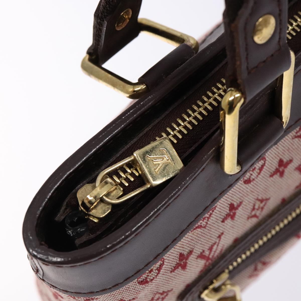 LOUIS VUITTON Monogram Mini Lucille PM Hand Bag Red M92678 LV Auth 139254