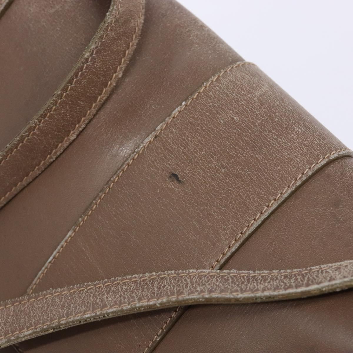 GUCCI Shoulder Bag Leather Beige Gold 001 115 4425 Auth 139269