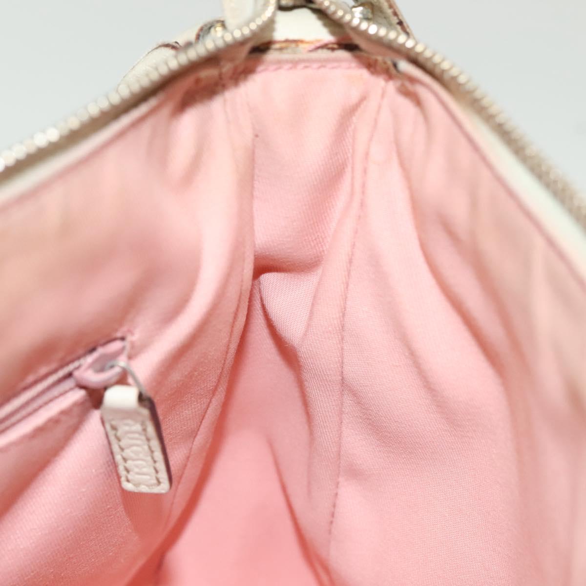 GUCCI GG Canvas Shoulder Bag Pink Gold 146244 Auth 139270