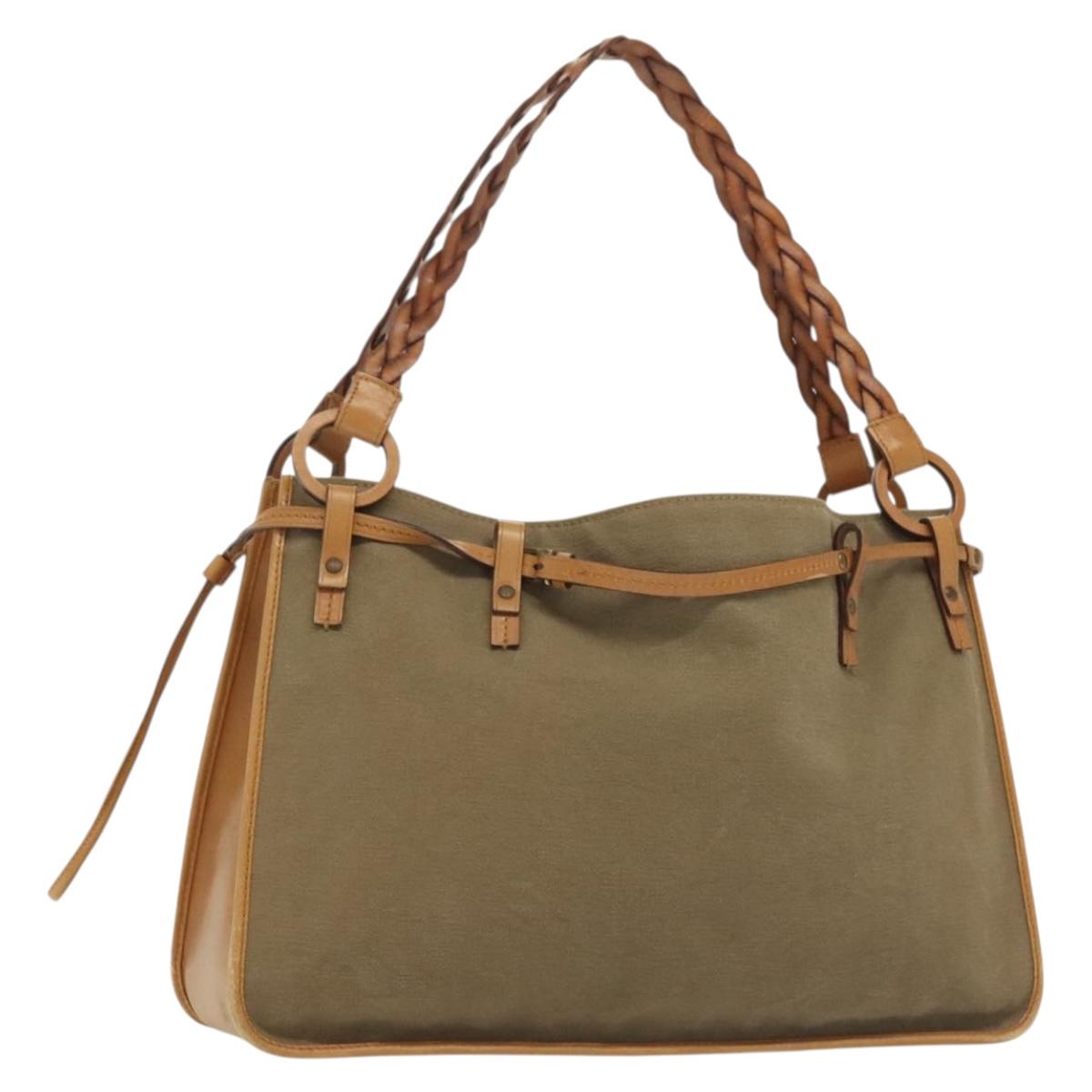 GUCCI Tote Bag Canvas Beige 109133 Auth 139271