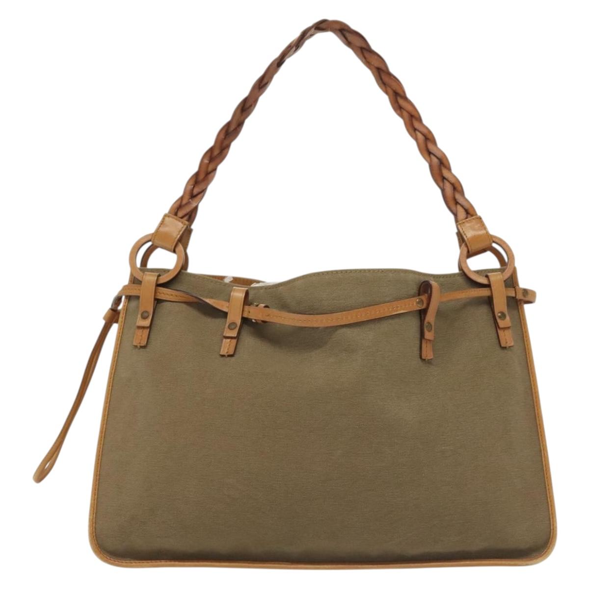 GUCCI Tote Bag Canvas Beige 109133 Auth 139271