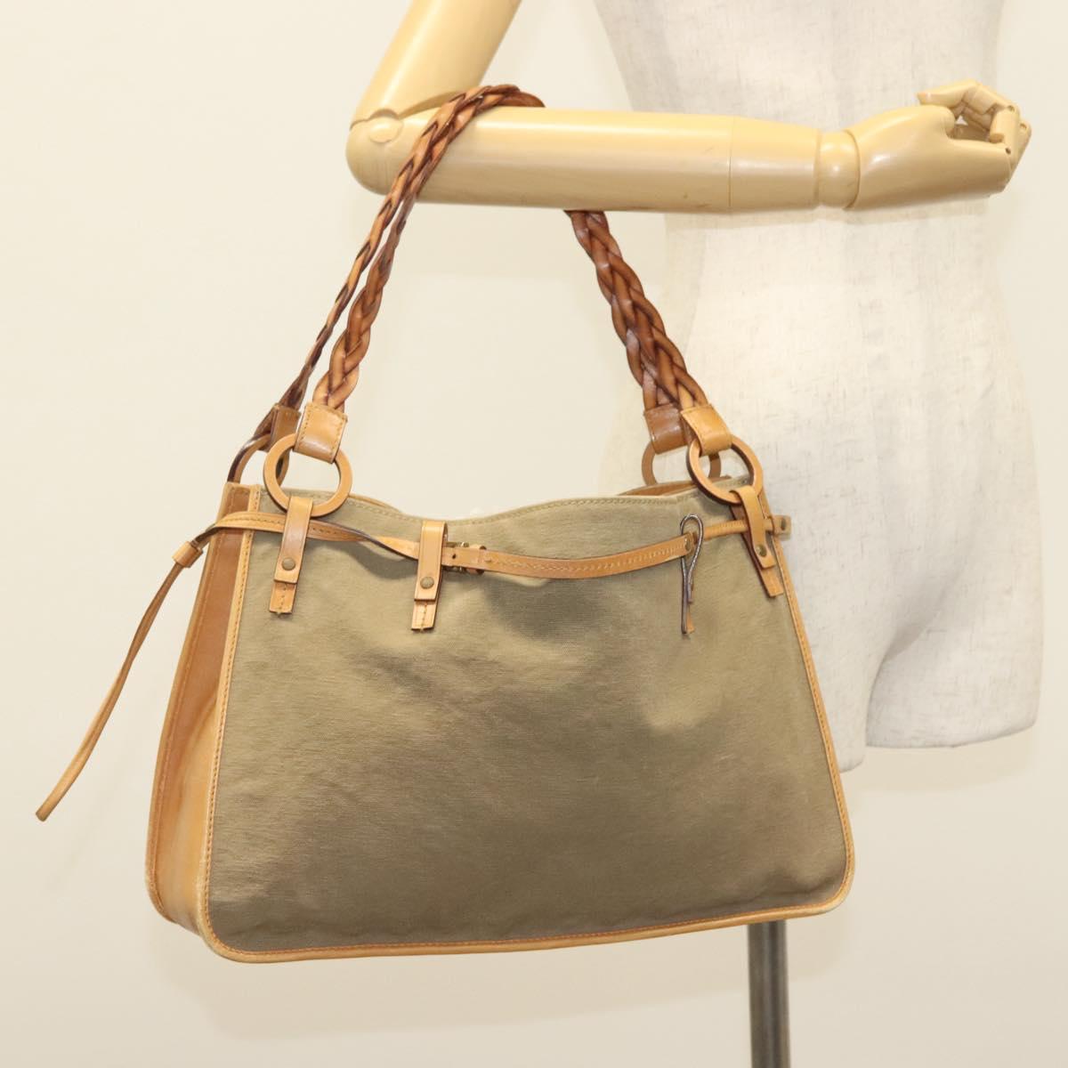 GUCCI Tote Bag Canvas Beige 109133 Auth 139271