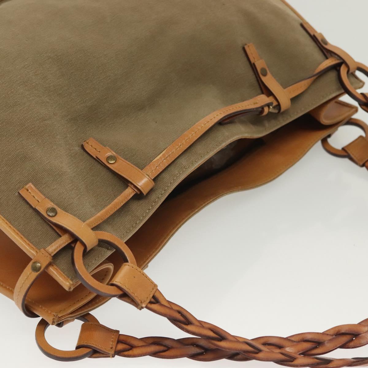 GUCCI Tote Bag Canvas Beige 109133 Auth 139271