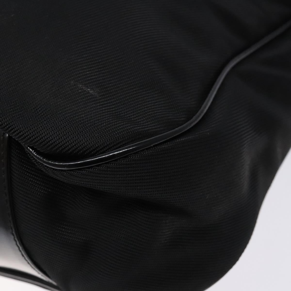 GUCCI Bamboo Shoulder Bag Canvas 2way Black Silver 001 2123 1577 Auth 139274