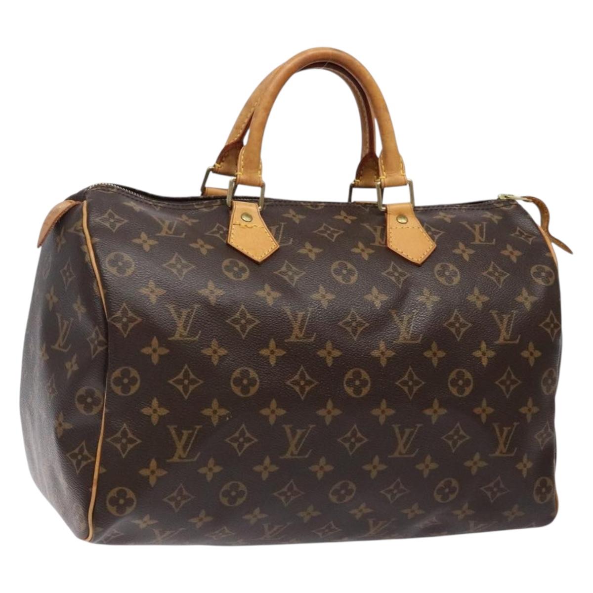 LOUIS VUITTON Monogram Speedy 35 Hand Bag M41524 LV Auth 139300