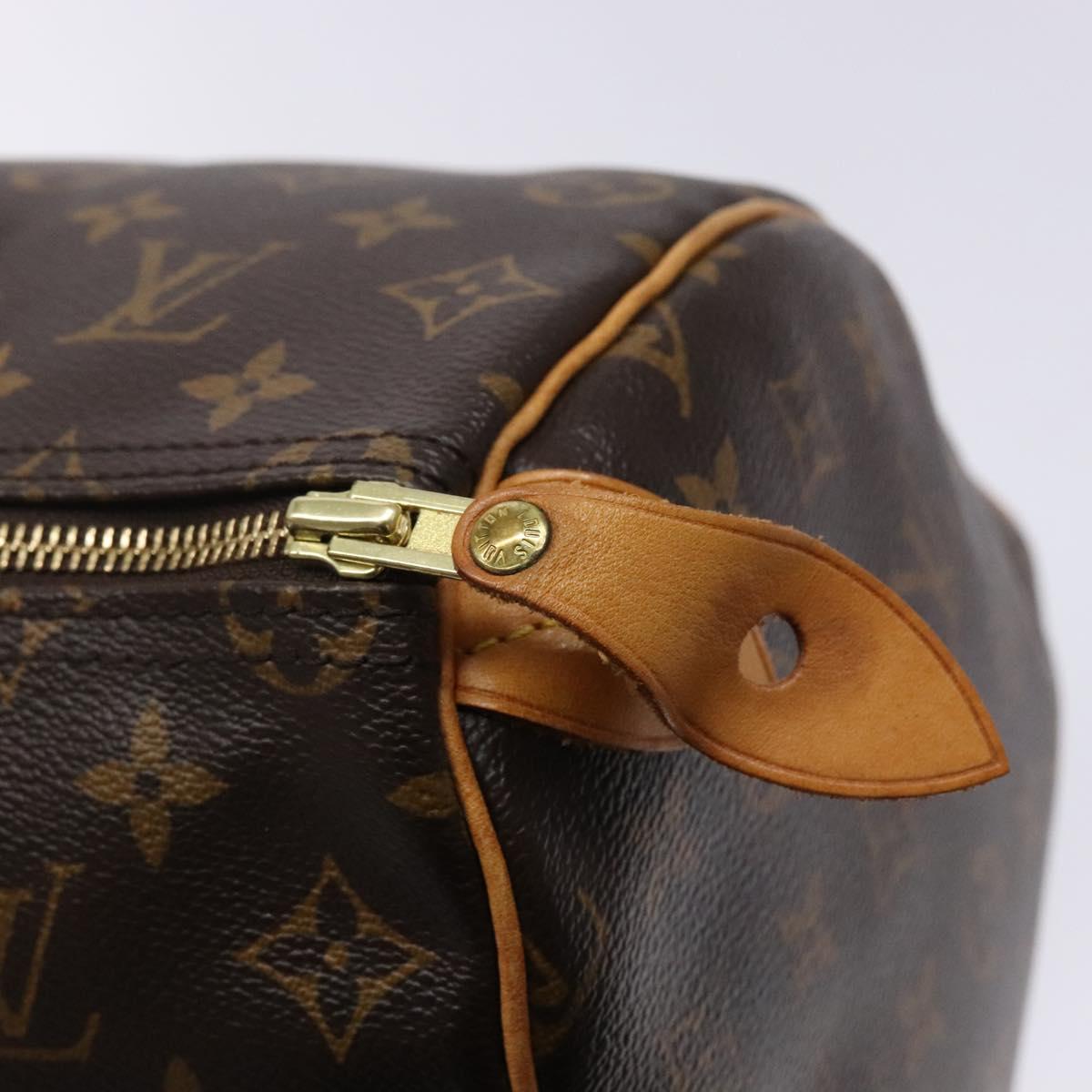 LOUIS VUITTON Monogram Speedy 35 Hand Bag M41524 LV Auth 139300