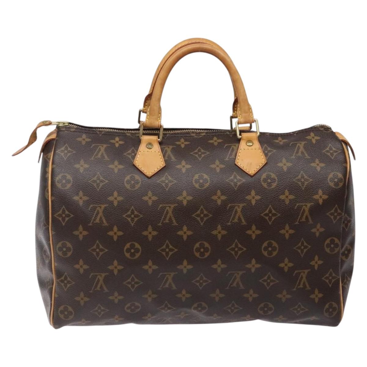 LOUIS VUITTON Monogram Speedy 35 Hand Bag M41524 LV Auth 139300
