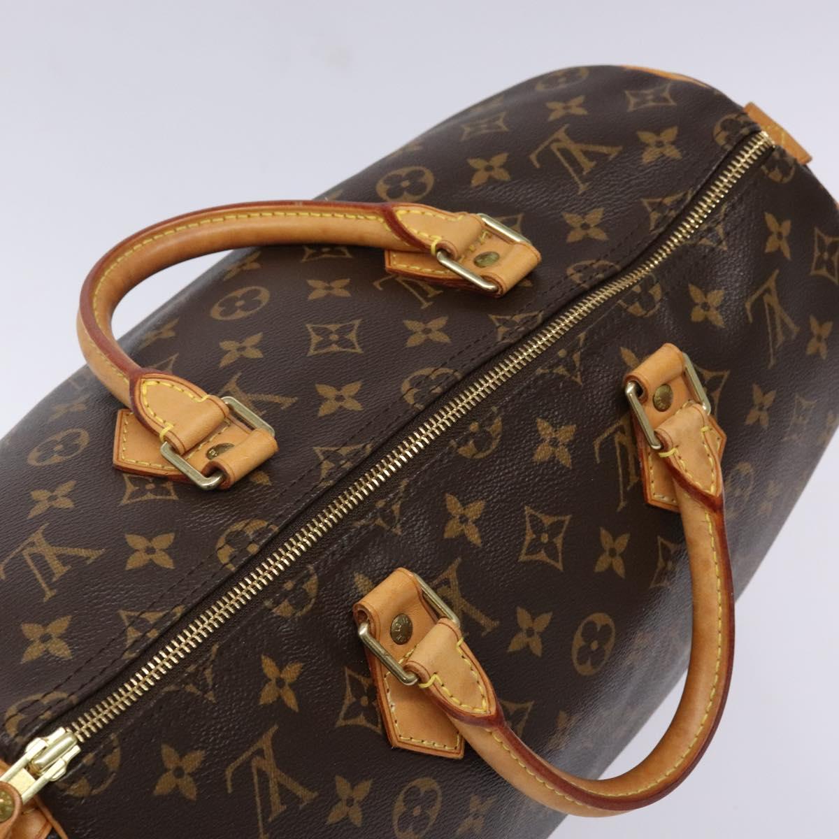 LOUIS VUITTON Monogram Speedy 35 Hand Bag M41524 LV Auth 139300