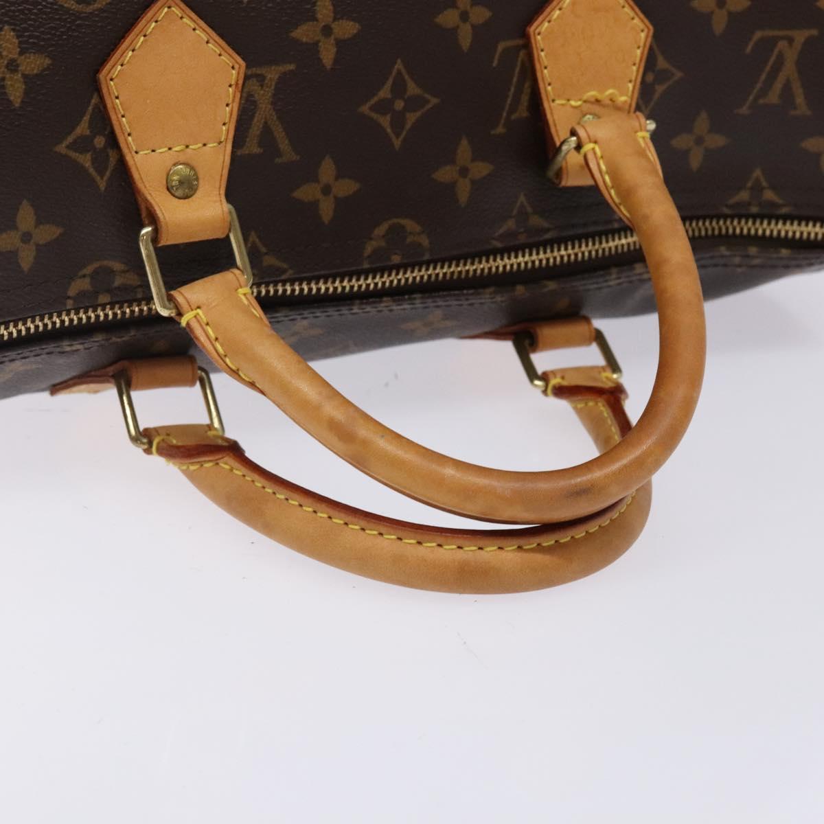 LOUIS VUITTON Monogram Speedy 35 Hand Bag M41524 LV Auth 139300