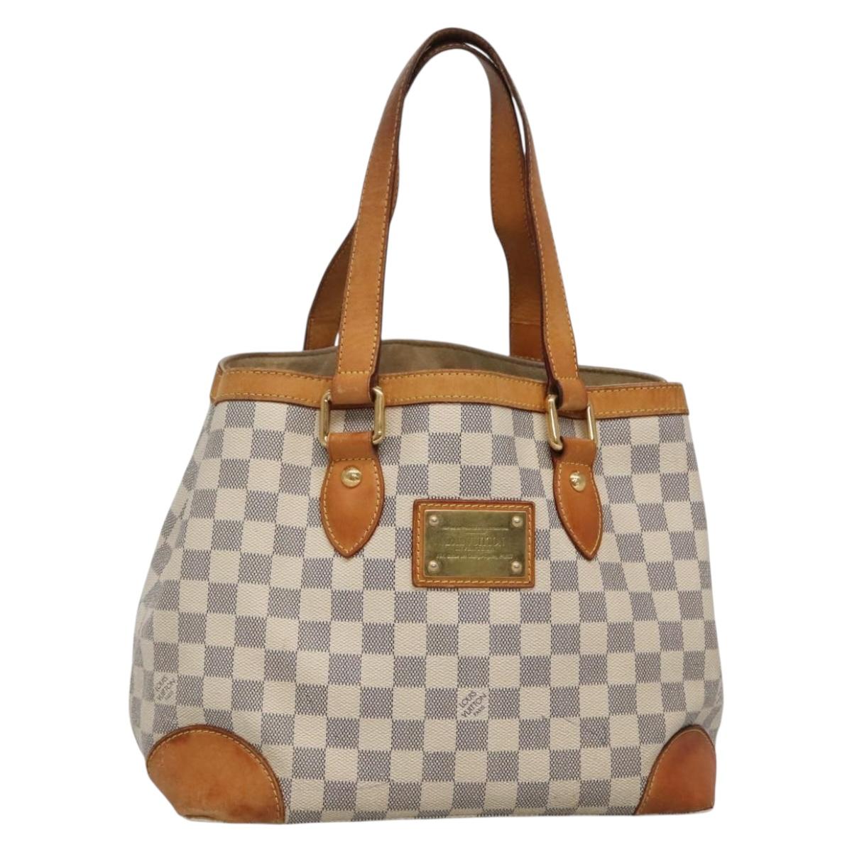 LOUIS VUITTON Damier Azur Hampstead PM Tote Bag N51207 LV Auth 139302