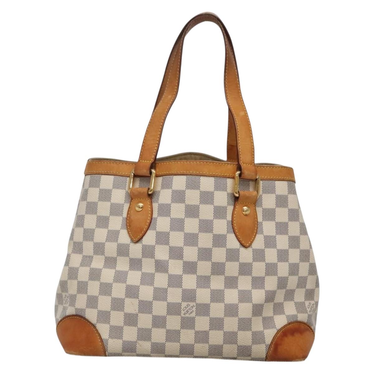 LOUIS VUITTON Damier Azur Hampstead PM Tote Bag N51207 LV Auth 139302