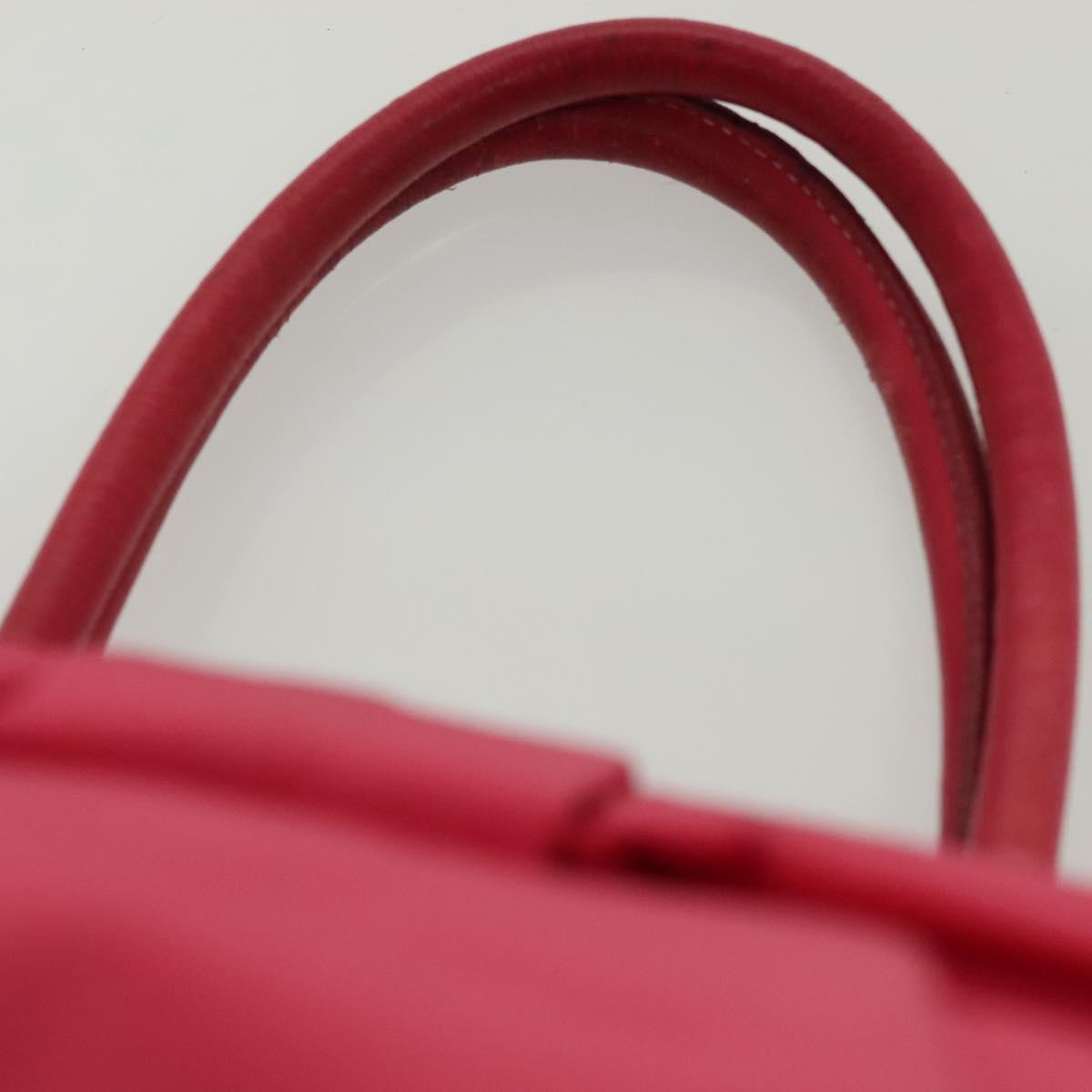 PRADA Hand Bag Nylon Pink Gold Auth 139304