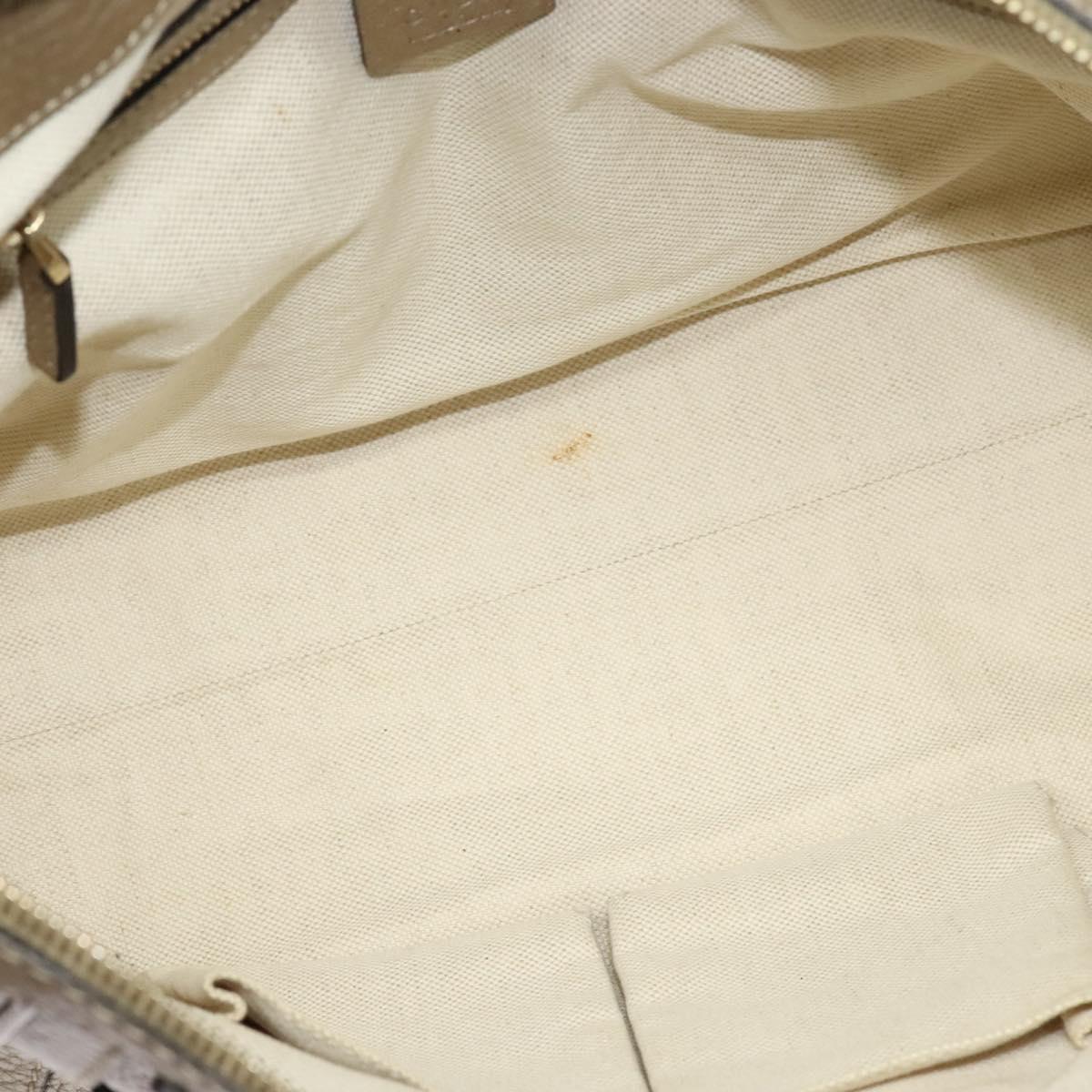 GUCCI Bamboo Tote Bag Leather 2way Gold 282300 Auth 139306