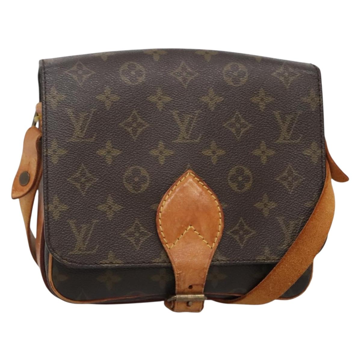 LOUIS VUITTON Monogram Cartouchiere MM Shoulder Bag M51253 LV Auth 139313