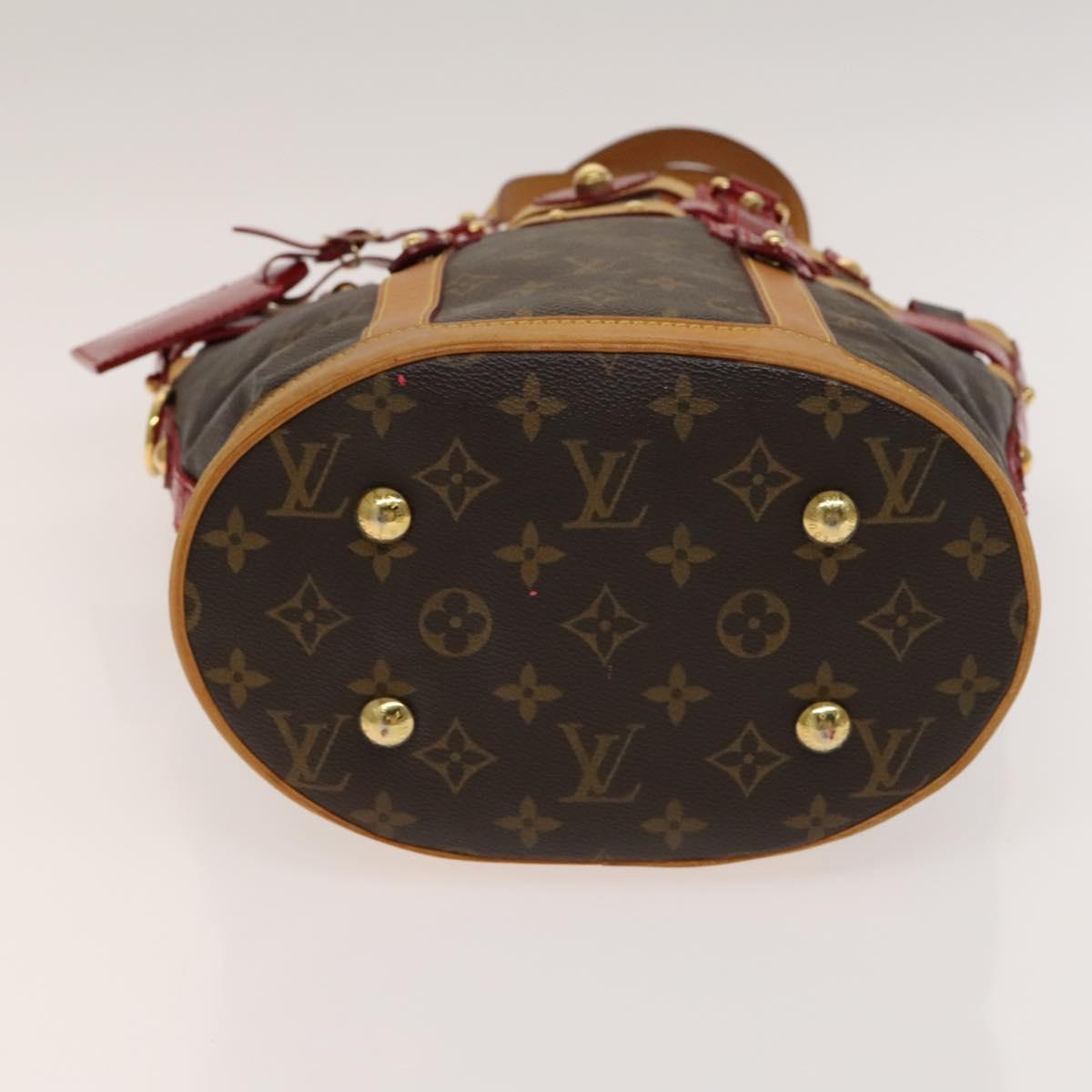 LOUIS VUITTON Monogram Ruby Neo Bucket Tote Bag Red M95613 LV Auth 139320