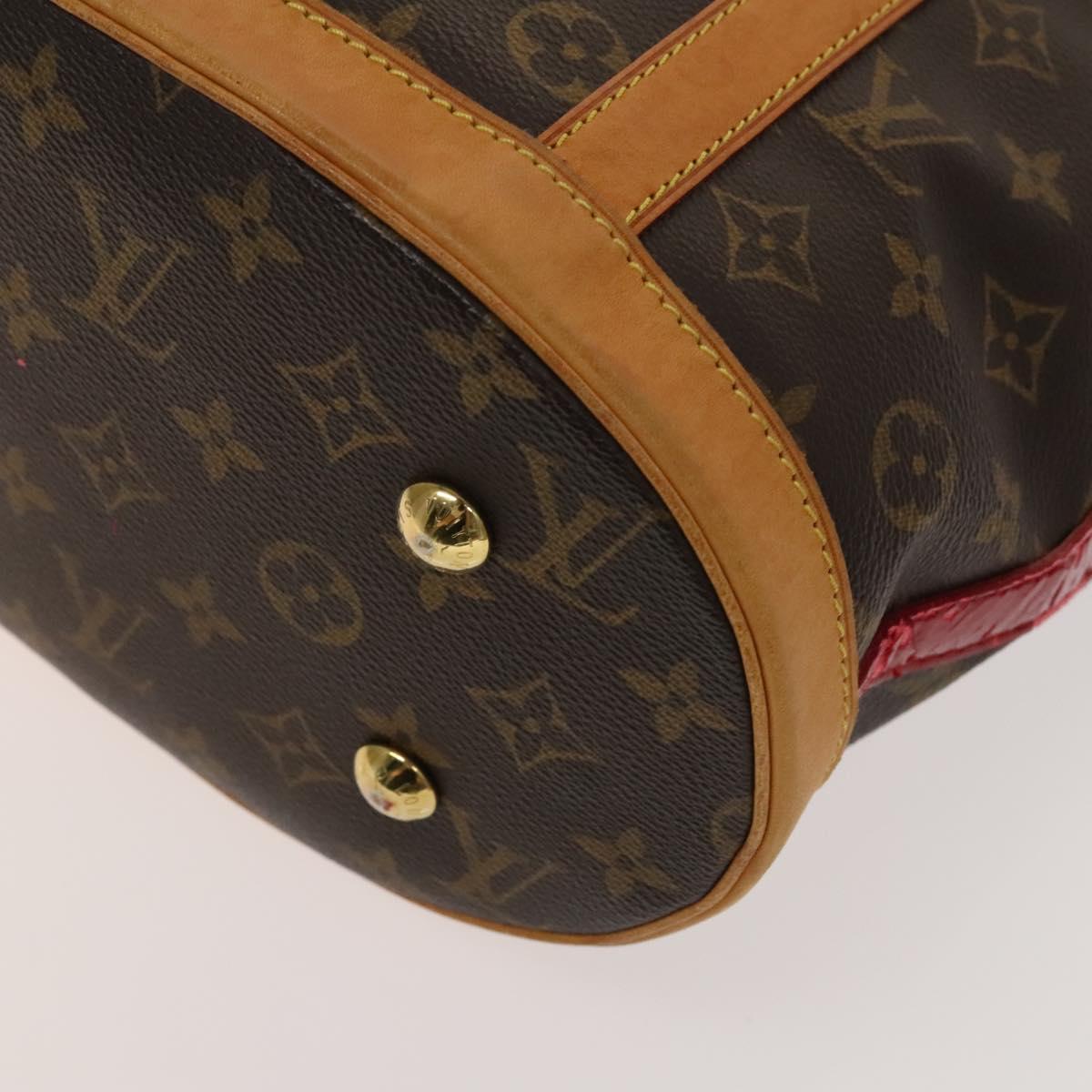 LOUIS VUITTON Monogram Ruby Neo Bucket Tote Bag Red M95613 LV Auth 139320