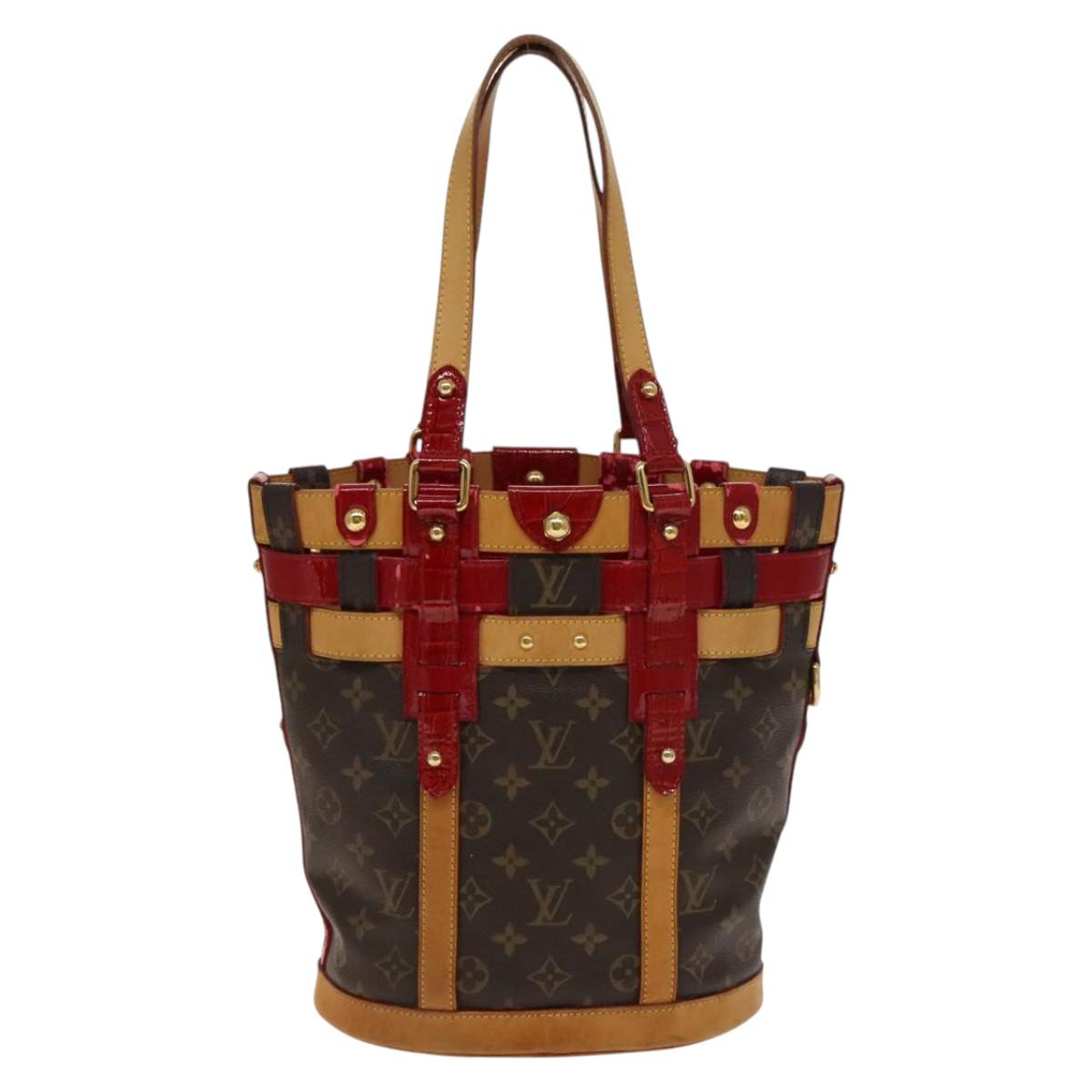 LOUIS VUITTON Monogram Ruby Neo Bucket Tote Bag Red M95613 LV Auth 139320
