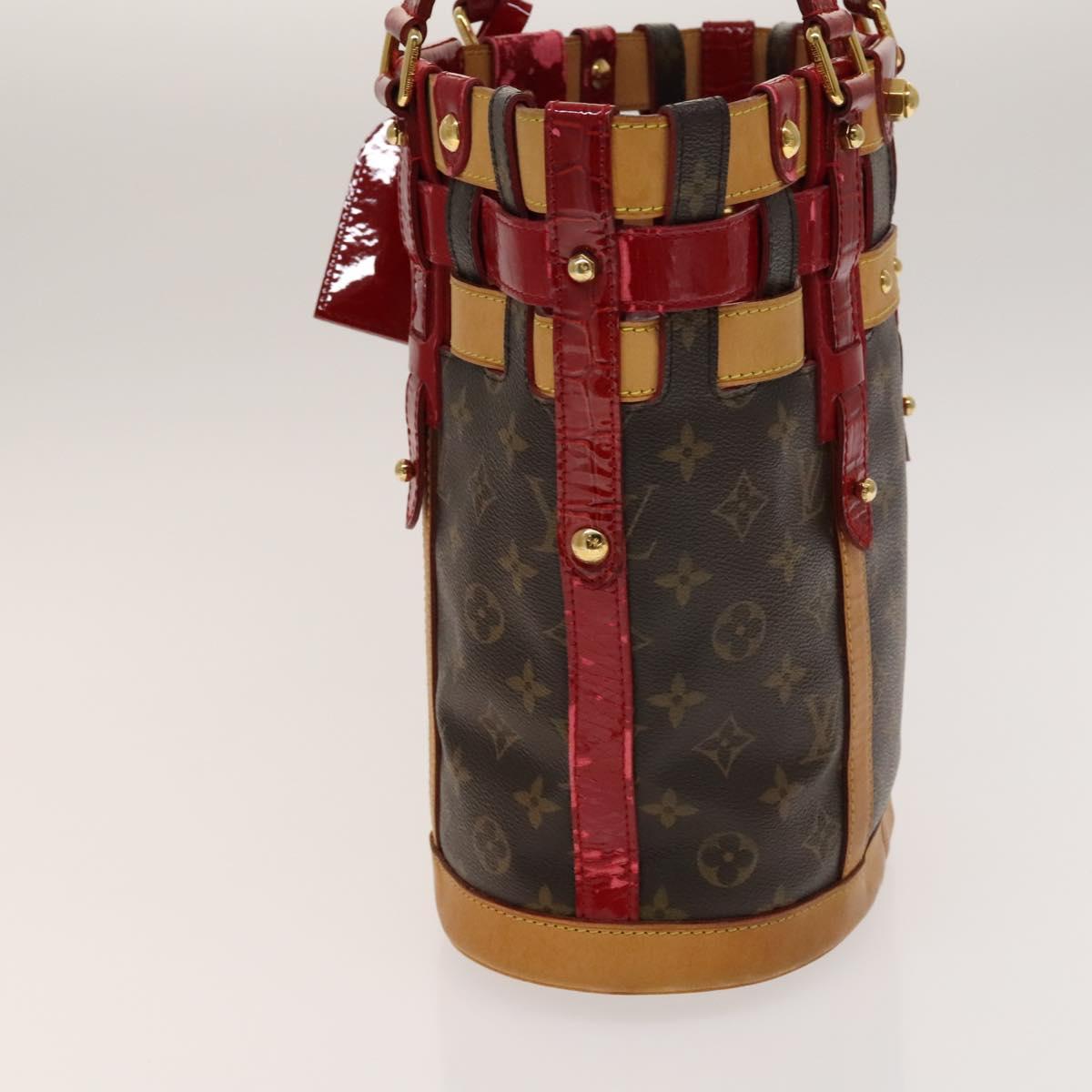 LOUIS VUITTON Monogram Ruby Neo Bucket Tote Bag Red M95613 LV Auth 139320