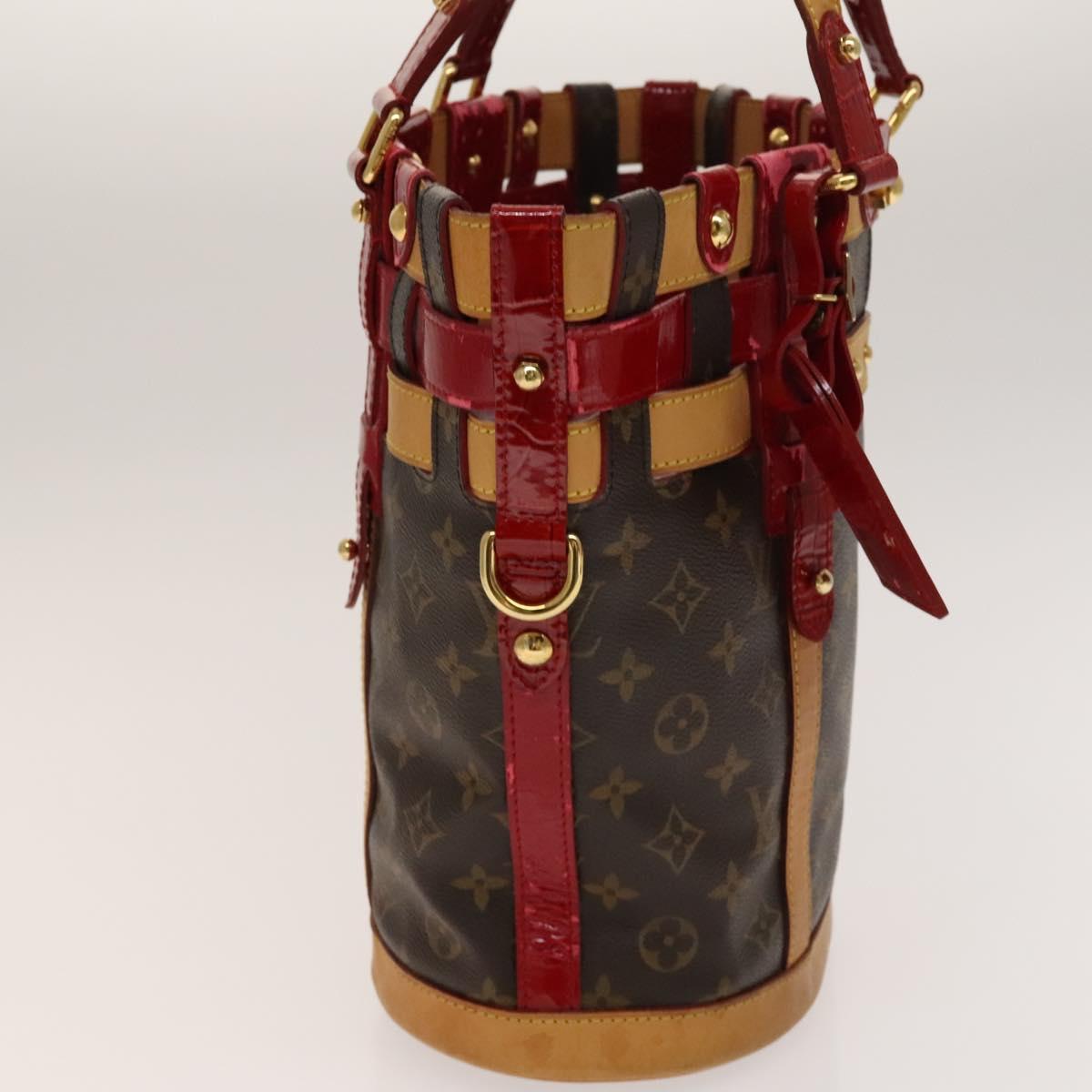 LOUIS VUITTON Monogram Ruby Neo Bucket Tote Bag Red M95613 LV Auth 139320