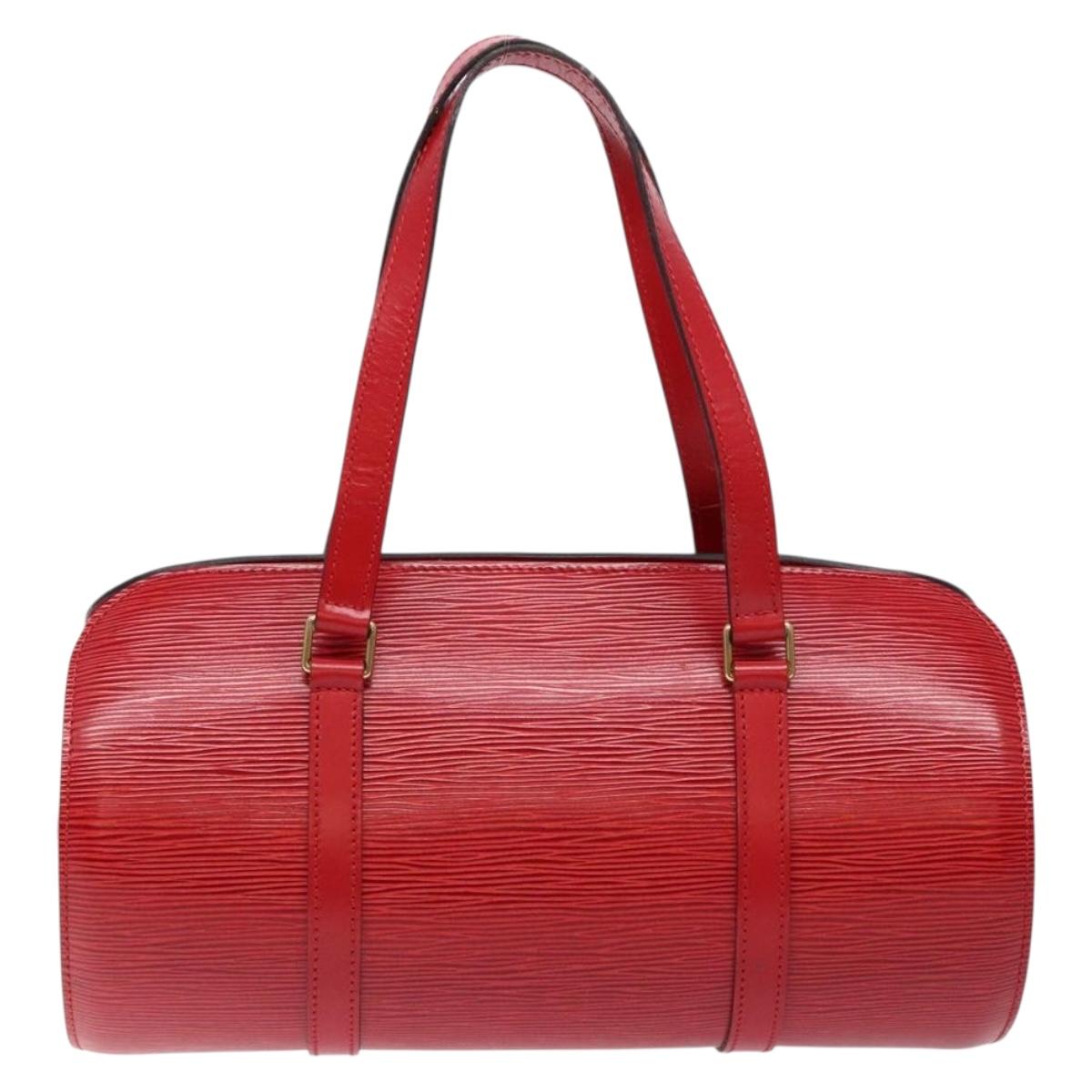 LOUIS VUITTON Epi Soufflot Hand Bag Red M52227 LV Auth 139322