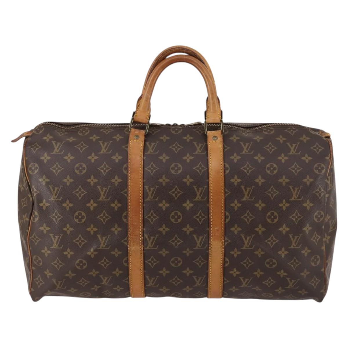 LOUIS VUITTON Monogram Keepall 50 Boston Bag M41426 LV Auth 139333