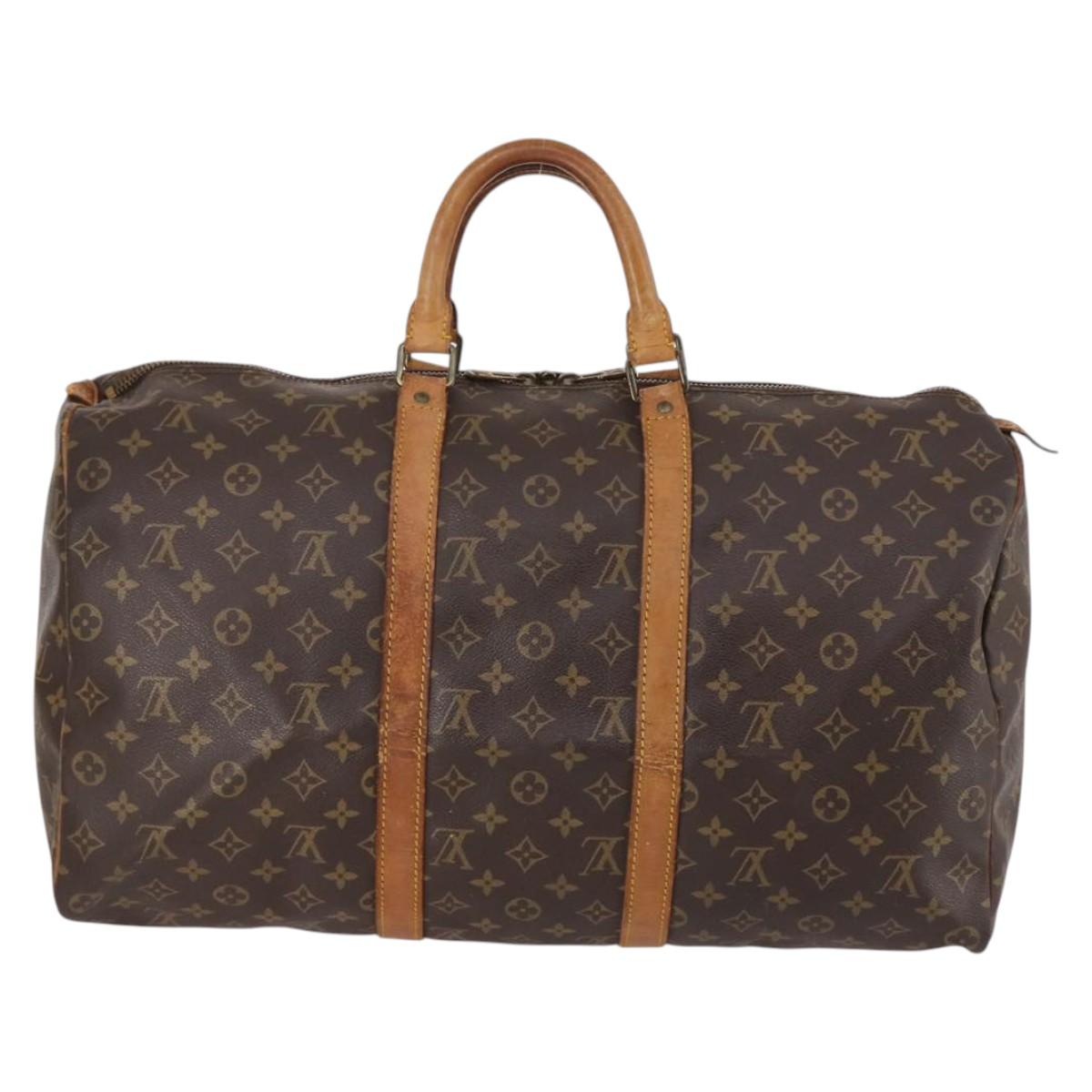 LOUIS VUITTON Monogram Keepall 50 Boston Bag M41426 LV Auth 139333