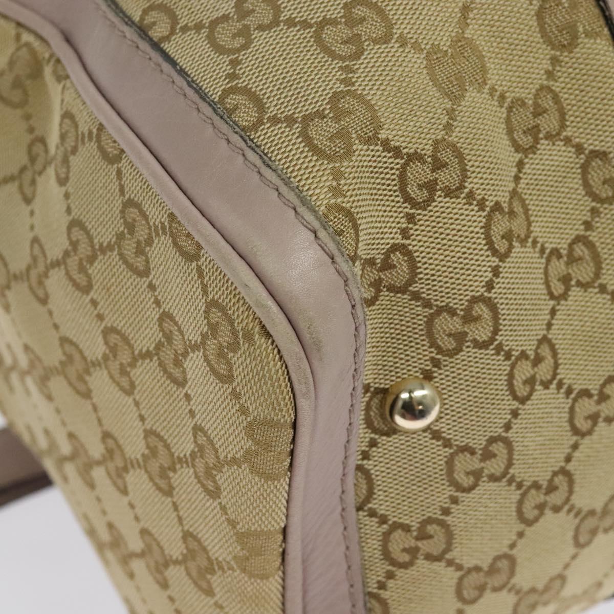 GUCCI GG Canvas Sherry Line Hand Bag 2way Beige Gold 247205 Auth 139336