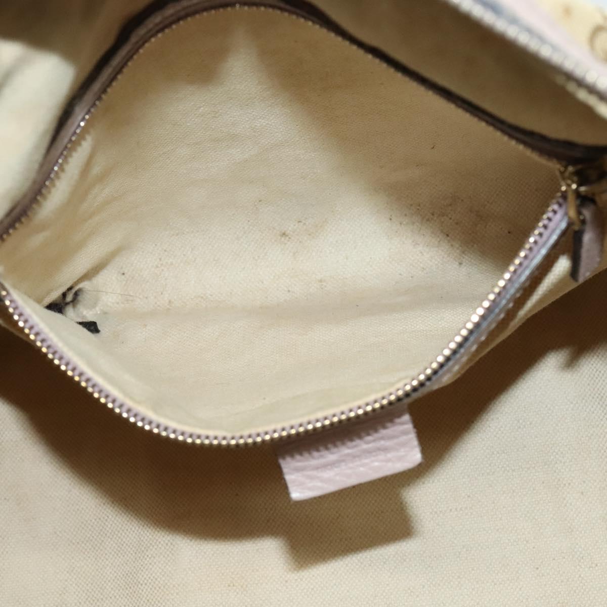 GUCCI GG Canvas Sherry Line Hand Bag 2way Beige Gold 247205 Auth 139336