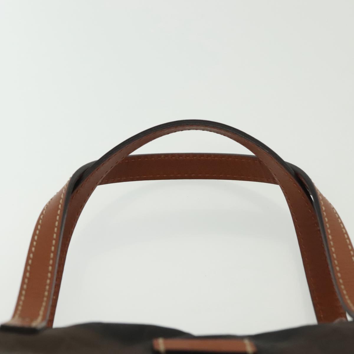 GUCCI GG Canvas Tote Bag Nylon Brown 282439 Auth 139337
